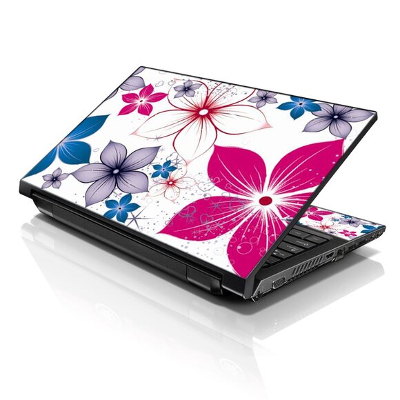 LSS 15.6 & 17.3 Inches Laptop Notebook Skin Sticker Decal - Spring Flower Leaves - Picture 1 of 2